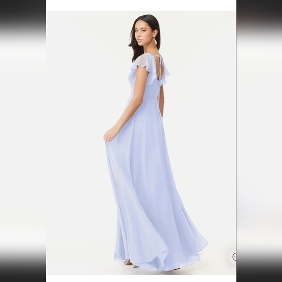 Azazie Bondi lavender bridesmaids dress with matching shawl - Picture 4 of 7